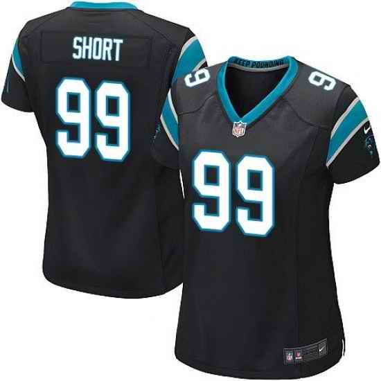 Nike Panthers #99 Kawann Short Black Team Color Womens Stitched NFL Elite Jersey